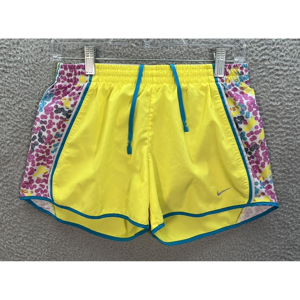 Nike Shorts Womens Small Multicolor Dri Fit Small Swoosh Gym Yoga Sports Jogging